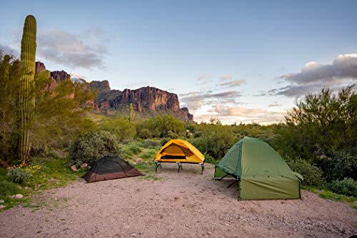 Vista Tent compatible with universal camp cots for versatile camping