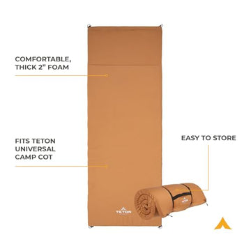 TETON Universal Camp Pad with roll assister for easy packing.