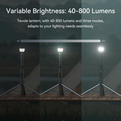TEVOLE camping light IP65 waterproof withstands rain at outdoor adventures