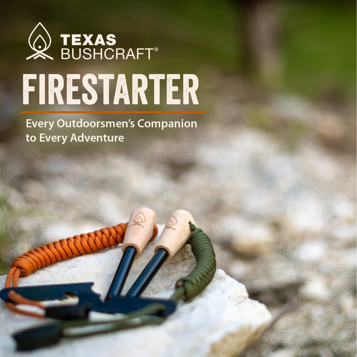 Texas Bushcraft emergency paracord bracelet worn on wrist for quick cord access