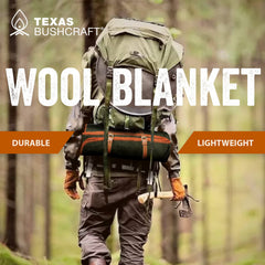 Texas Bushcraft merino blanket water-resistance ideal for damp outdoor conditions.