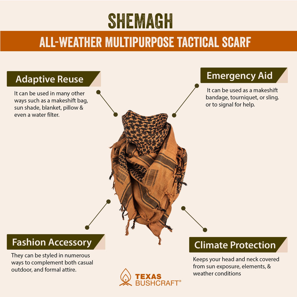 Texas Bushcraft Shemagh is lightweight and packable for trails