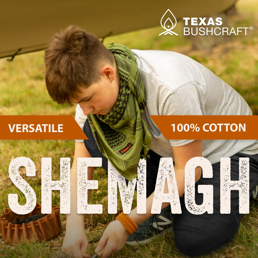 Texas Bushcraft Shemagh soft breathable cotton keeps you cool and comfortable.