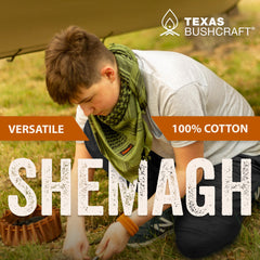 Texas Bushcraft Shemagh soft breathable cotton keeps you cool and comfortable.