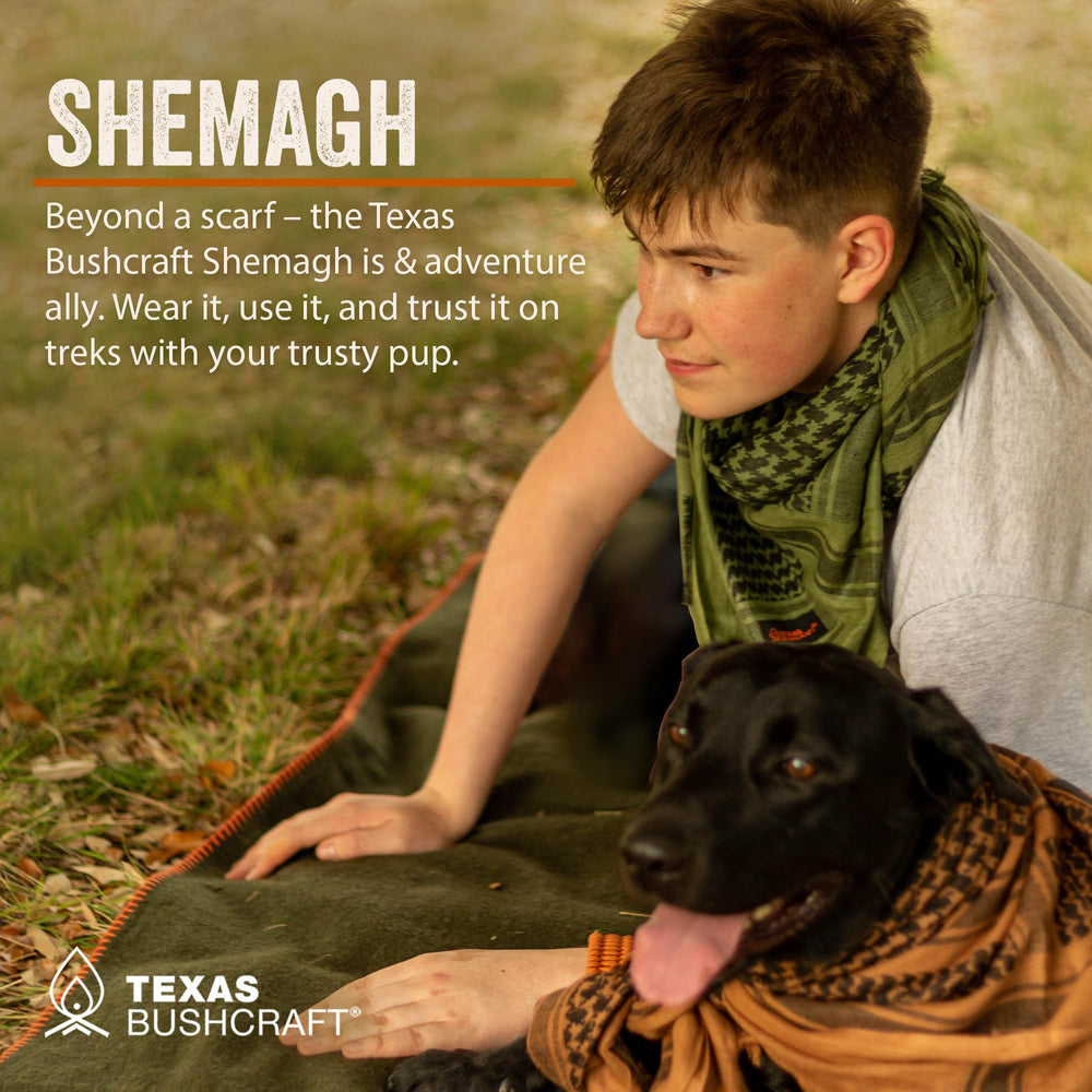 Texas Bushcraft Shemagh can function as a blanket or pillow during travel.