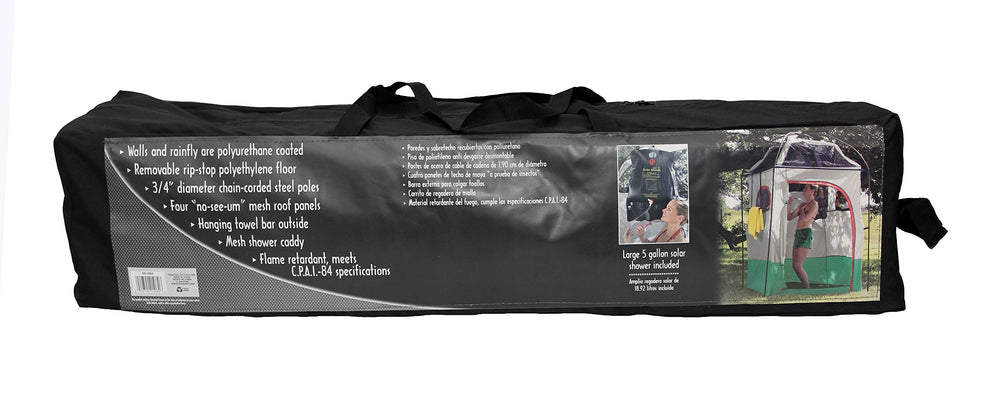 Texsport portable camping shower shelter floor-removable allows quick cleaning.