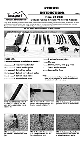 Texsport portable camping shower shelter stakes-bag for easy transport and setup.