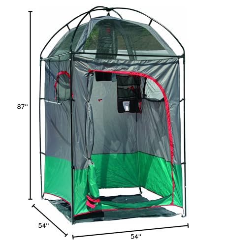 Texsport sun-shower-5-gallon reservoir provides ready water for showers.