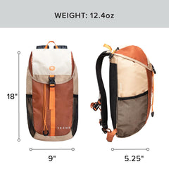 Tezos Juniper Daypack back panel showing lightweight durable construction for rugged use