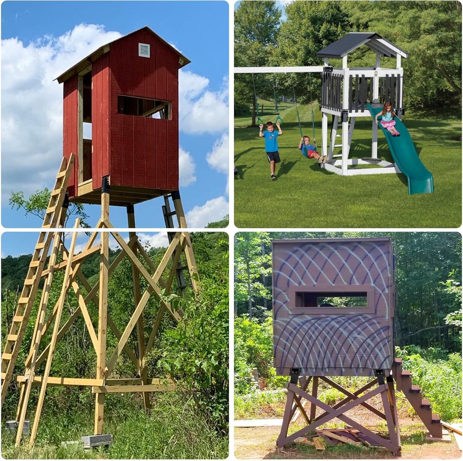 TFMUZERT multi-use bracket suitable for deer stands, tree houses, and pergolas.
