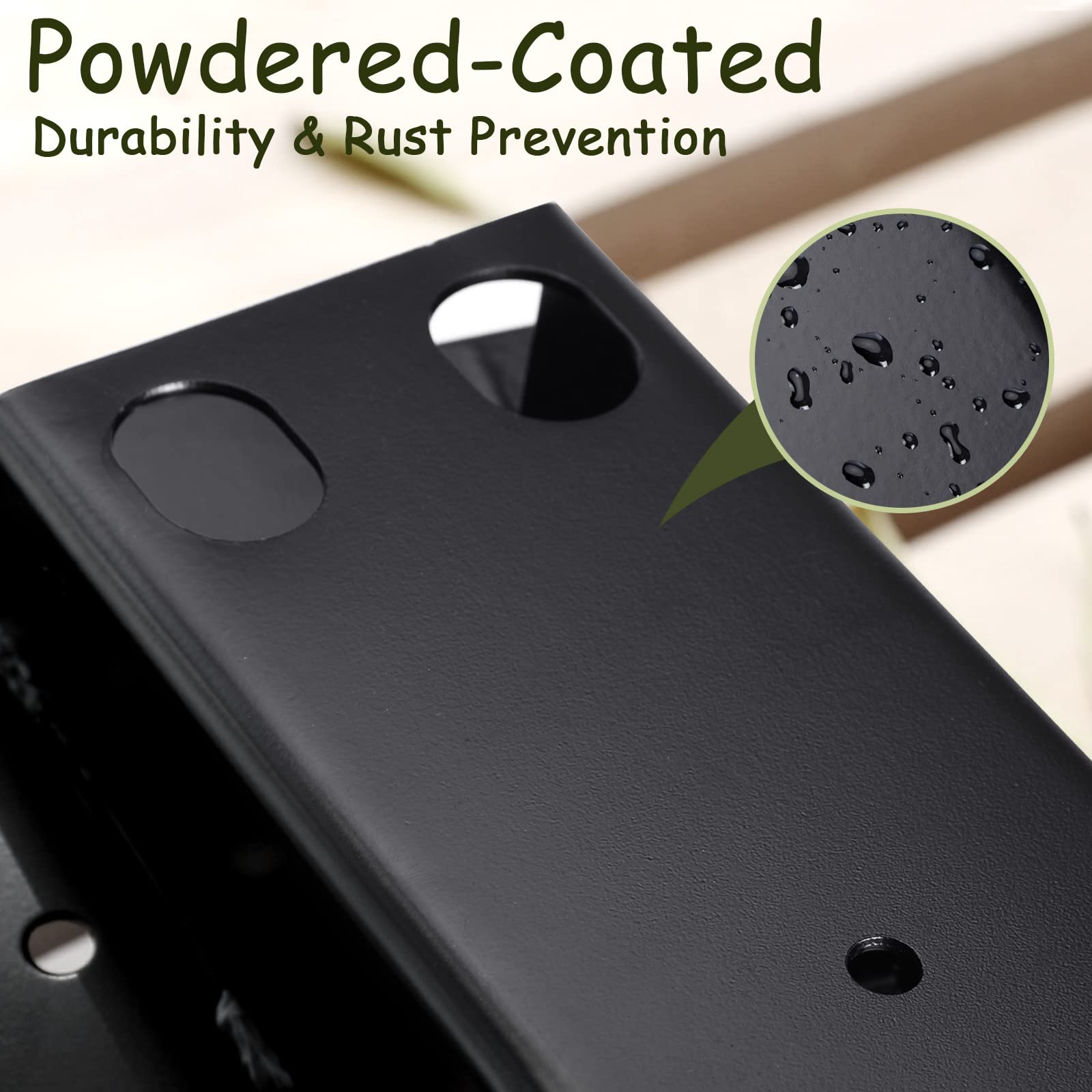 TFMUZERT powder-coated brackets resist weather and rust for long-lasting outdoor use.