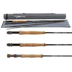 Temple Fork Outfitters Blue Ribbon Rod assembled in four pieces for easy travel.