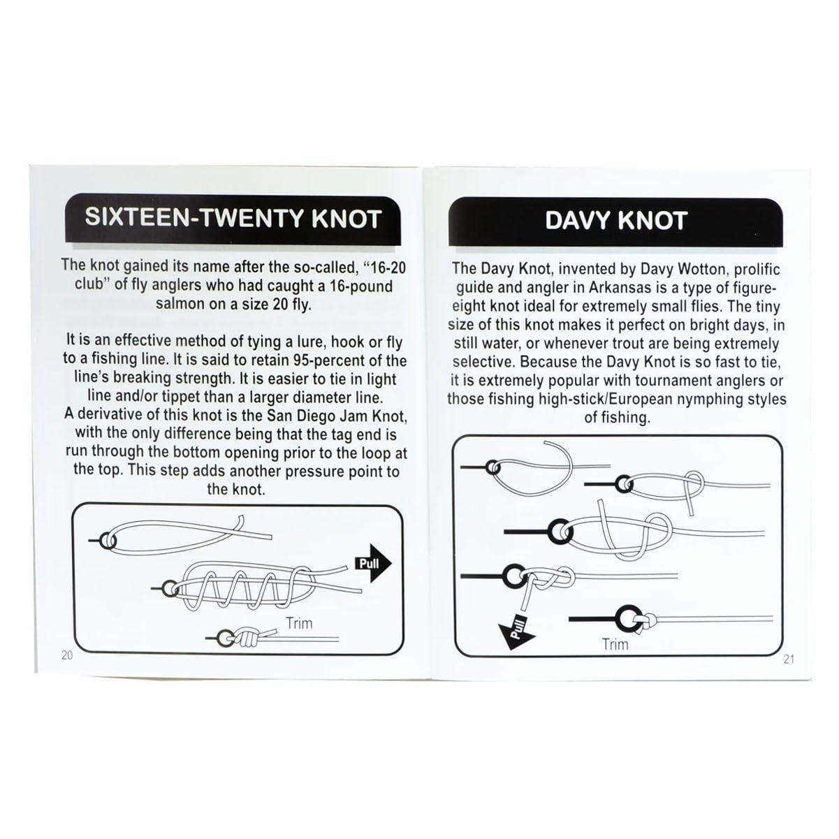 Inside pages showing step-by-step knot diagrams