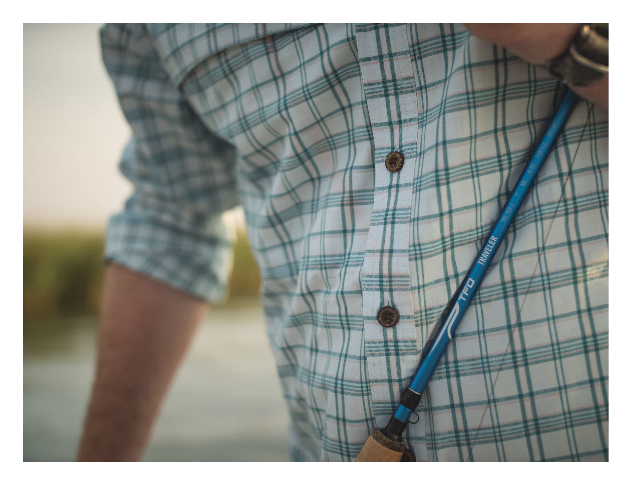 Temple Fork Outfitters traveler sky-blue blank enhances stealth and sensitivity on the water.