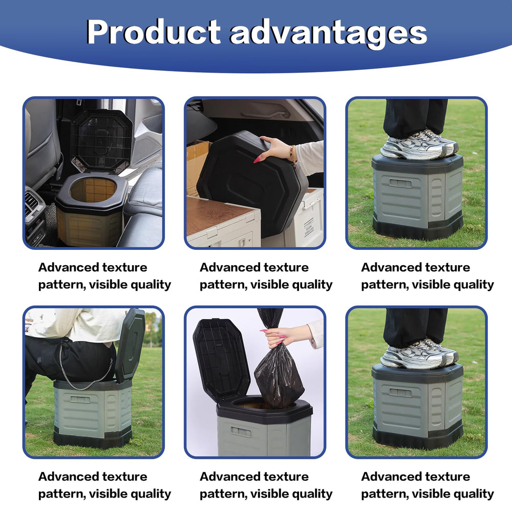 Tfulad camping toilet wide seat offers more comfortable seating on longer trips.