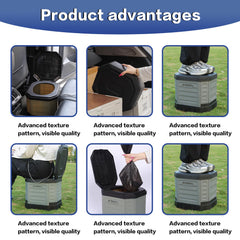 Tfulad camping toilet wide seat offers more comfortable seating on longer trips.