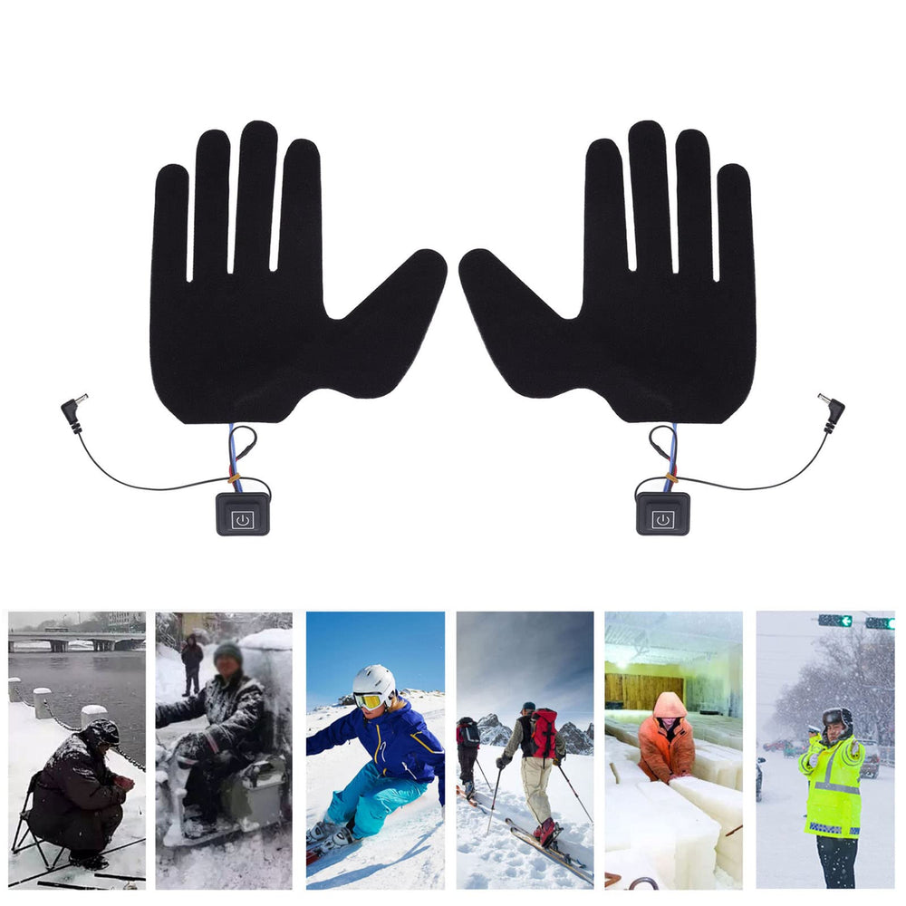 Tgoon USB heated gloves pad in-use outdoors provides reliable warmth during cold hikes