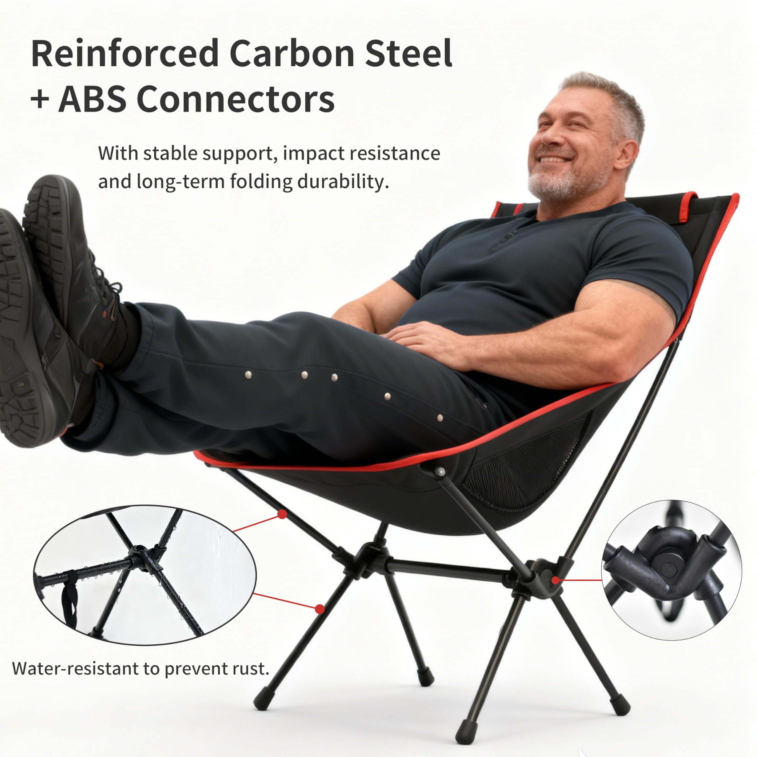 TGpao 600D Oxford fabric seat with breathable mesh panel for comfort