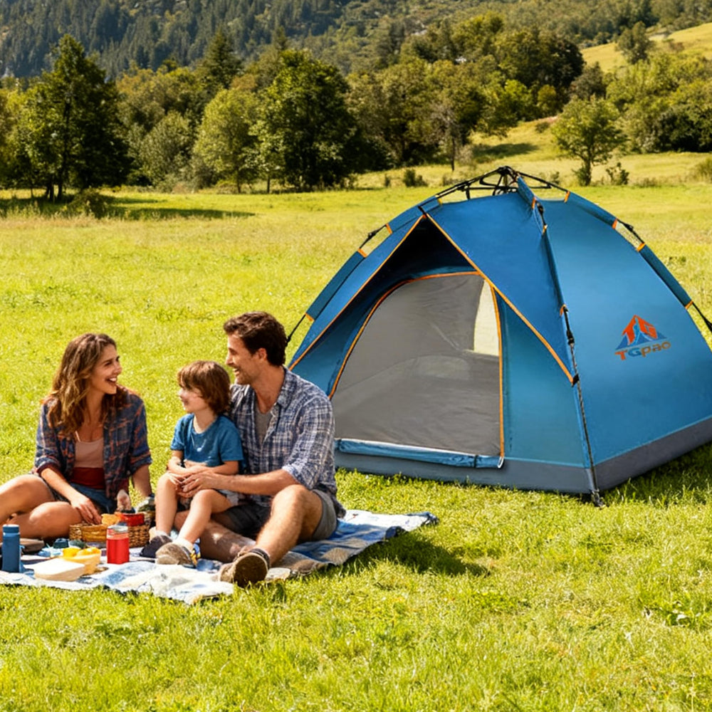 TGpao Camel Crown tent includes gear loft and detachable stakes for setup