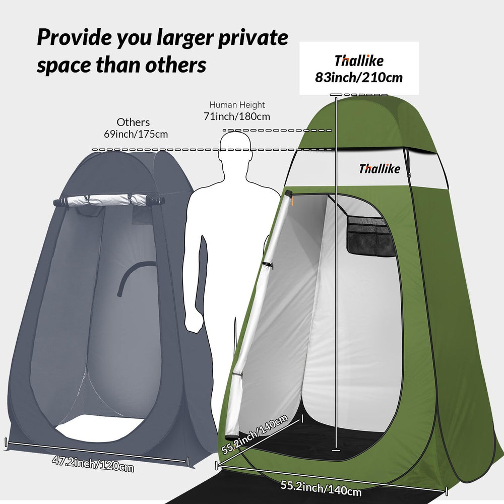 Thallike camping-changing-room privacy tent interior ready for quick clothing changes.
