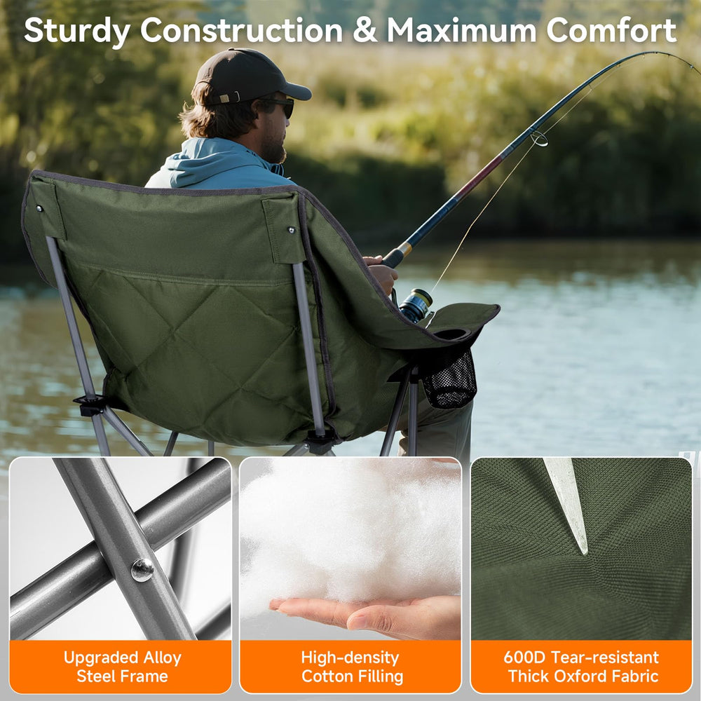 Thallike sturdy X-frame supports up to 450lbs for reliable outdoor seating.