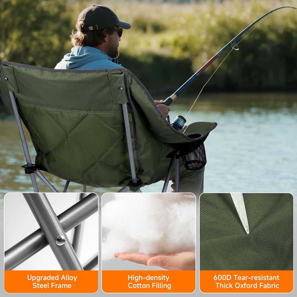 Thallike foldable chair with waterproof carry bag for travel.