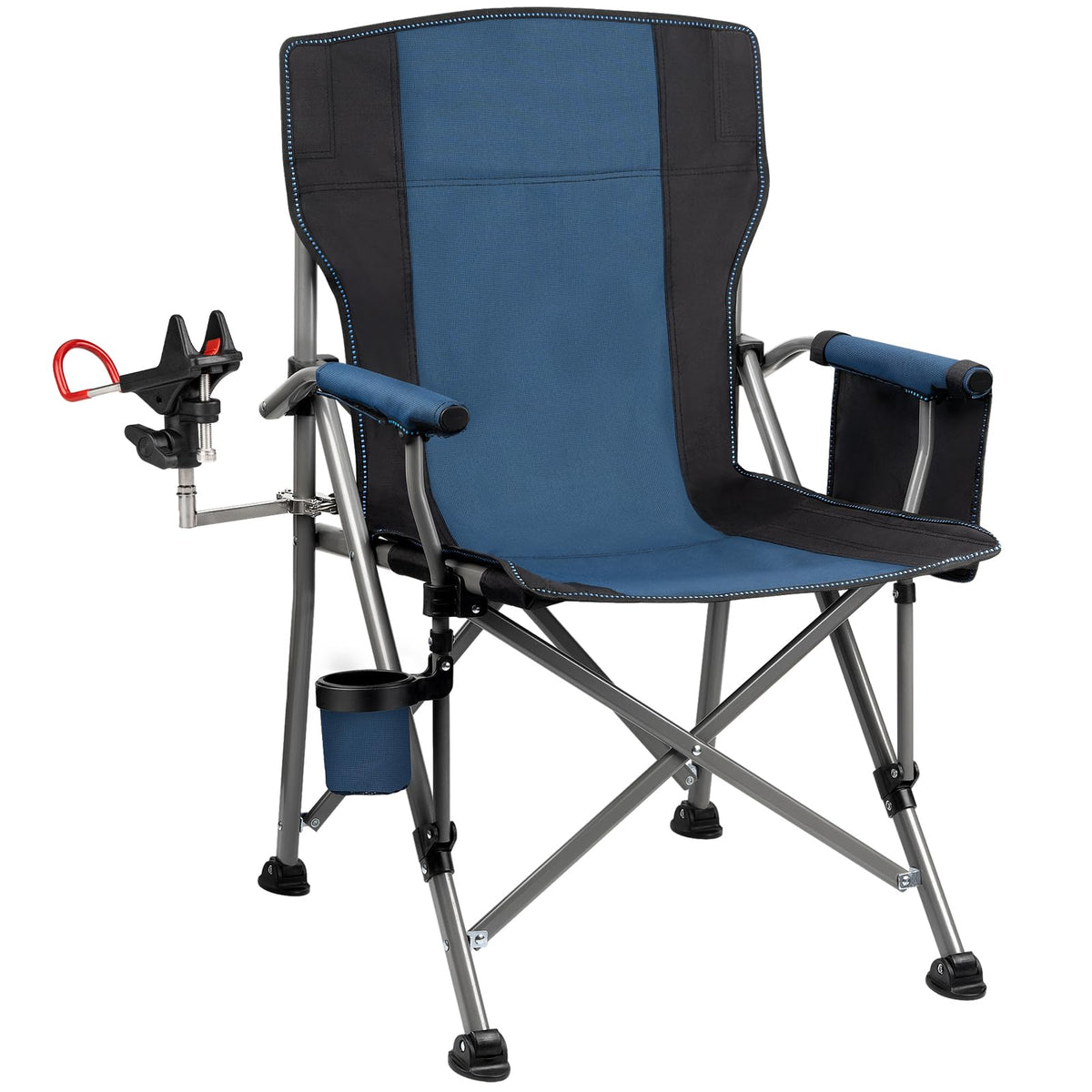Thallike fishing chair with 360° rod holder offering versatile rod positioning for anglers