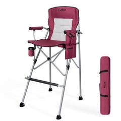 Thallike foldable directors chair front view for clear makeup-ready seating and stability.