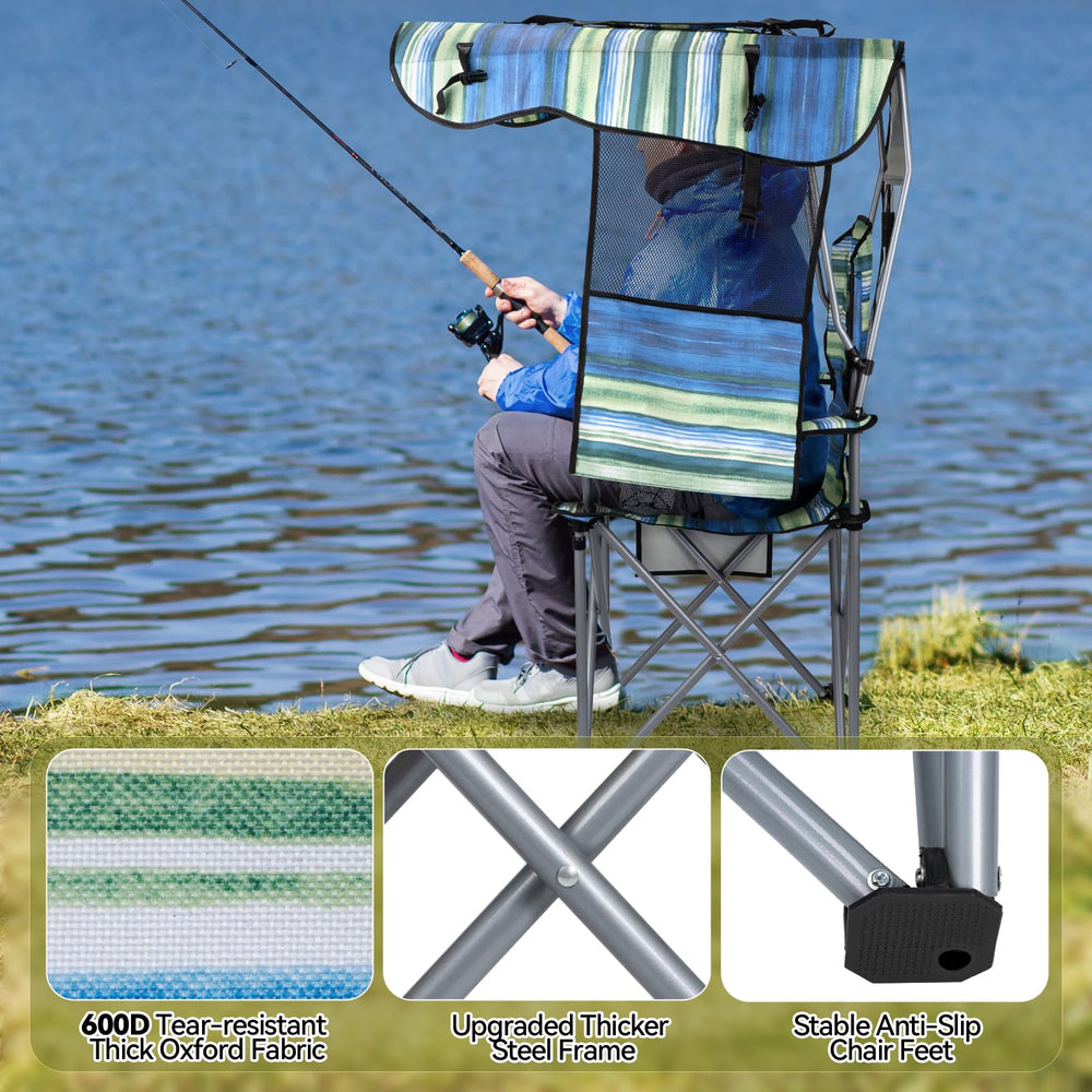 Thallike chair mesh side windows provide airflow on warm days.