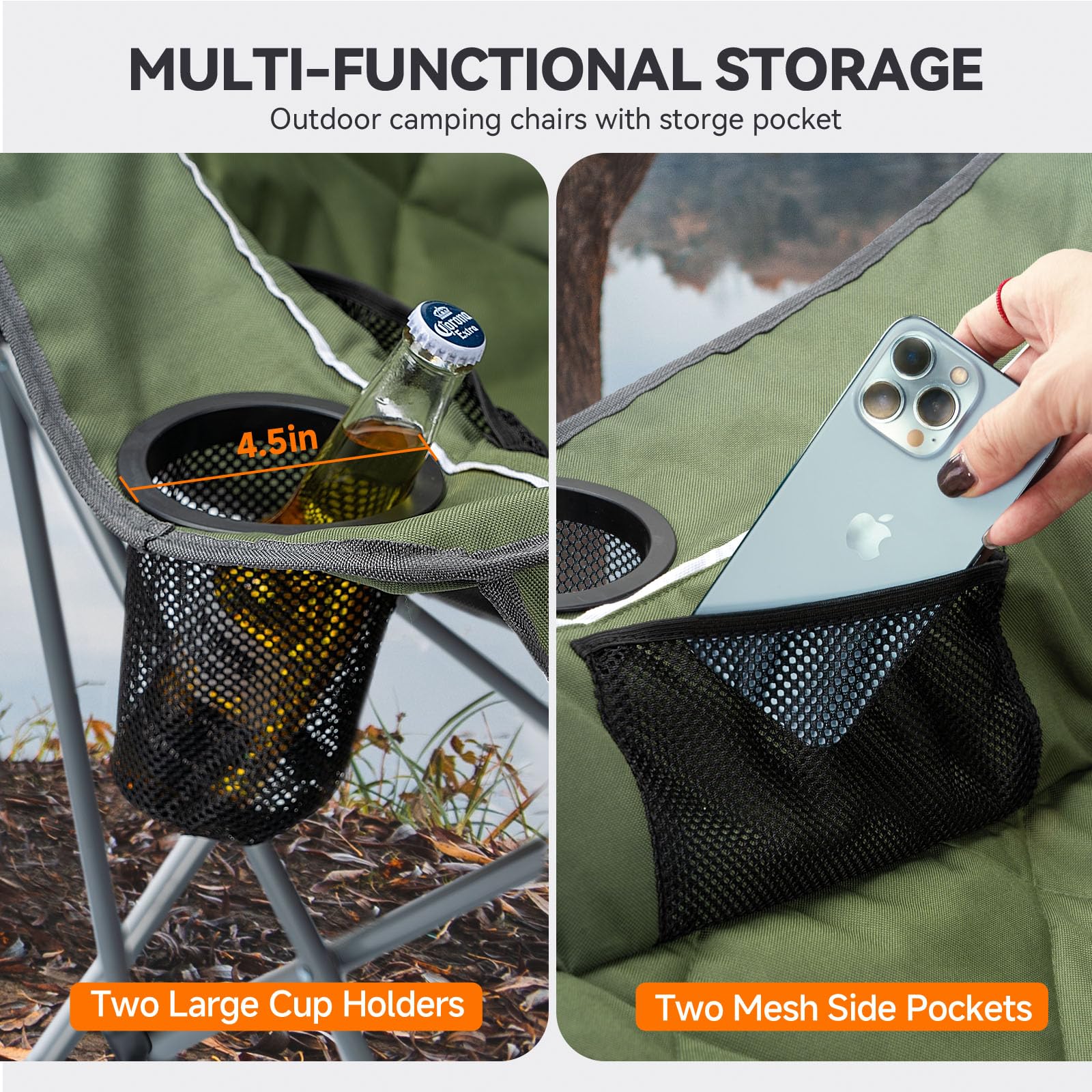 Thallike heated chair 600D Oxford fabric for rugged outdoor durability