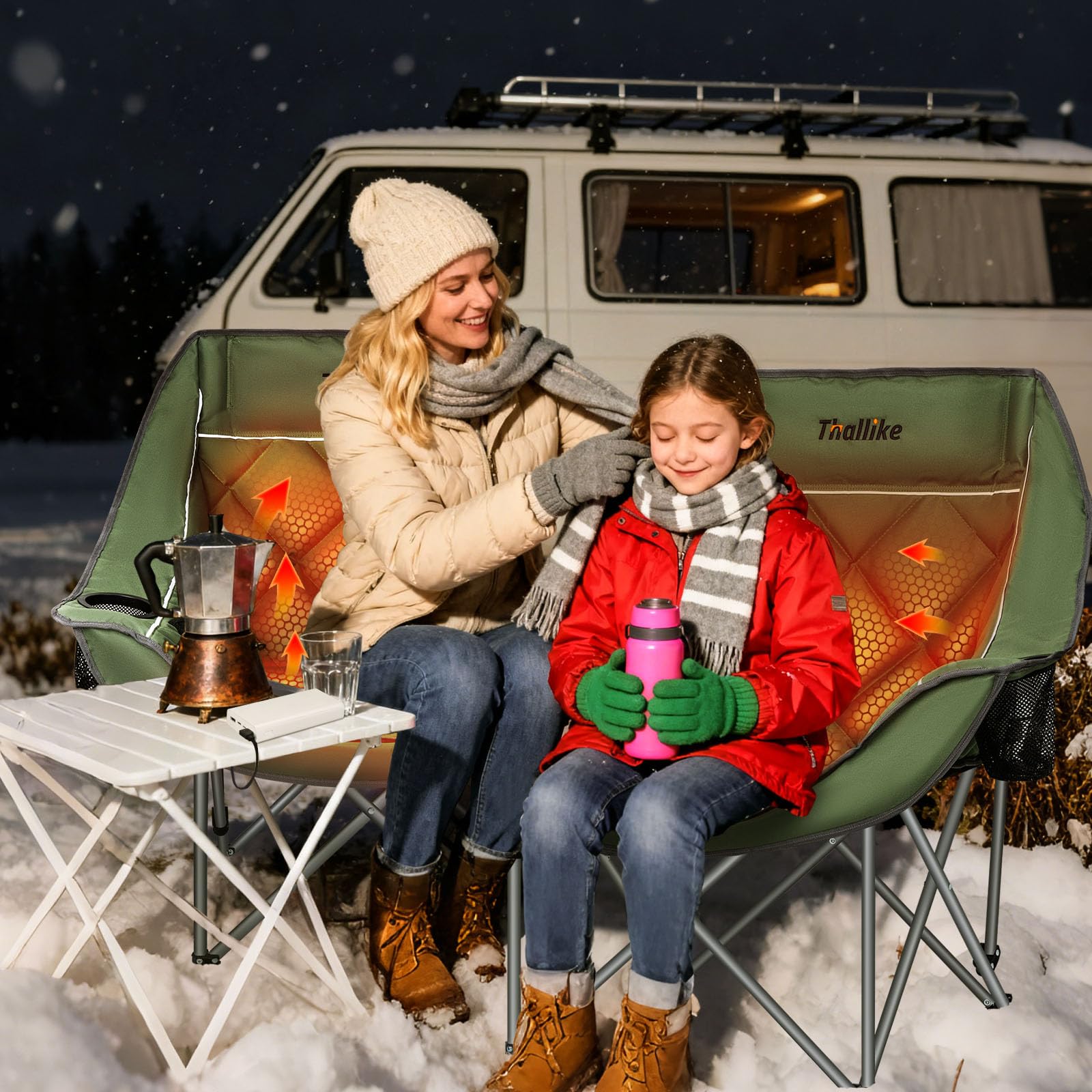Thallike heated chair carry bag enables easy transport after camping or tailgating