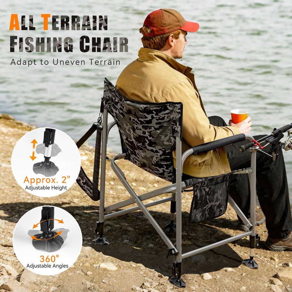 Thallike chair side pocket keeps essentials within reach during outings.