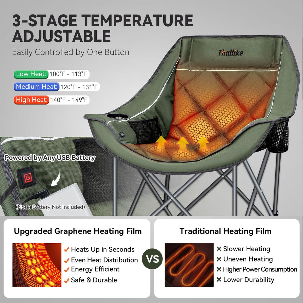 Thallike padded seat and backrest highlight comfort for extended seating.