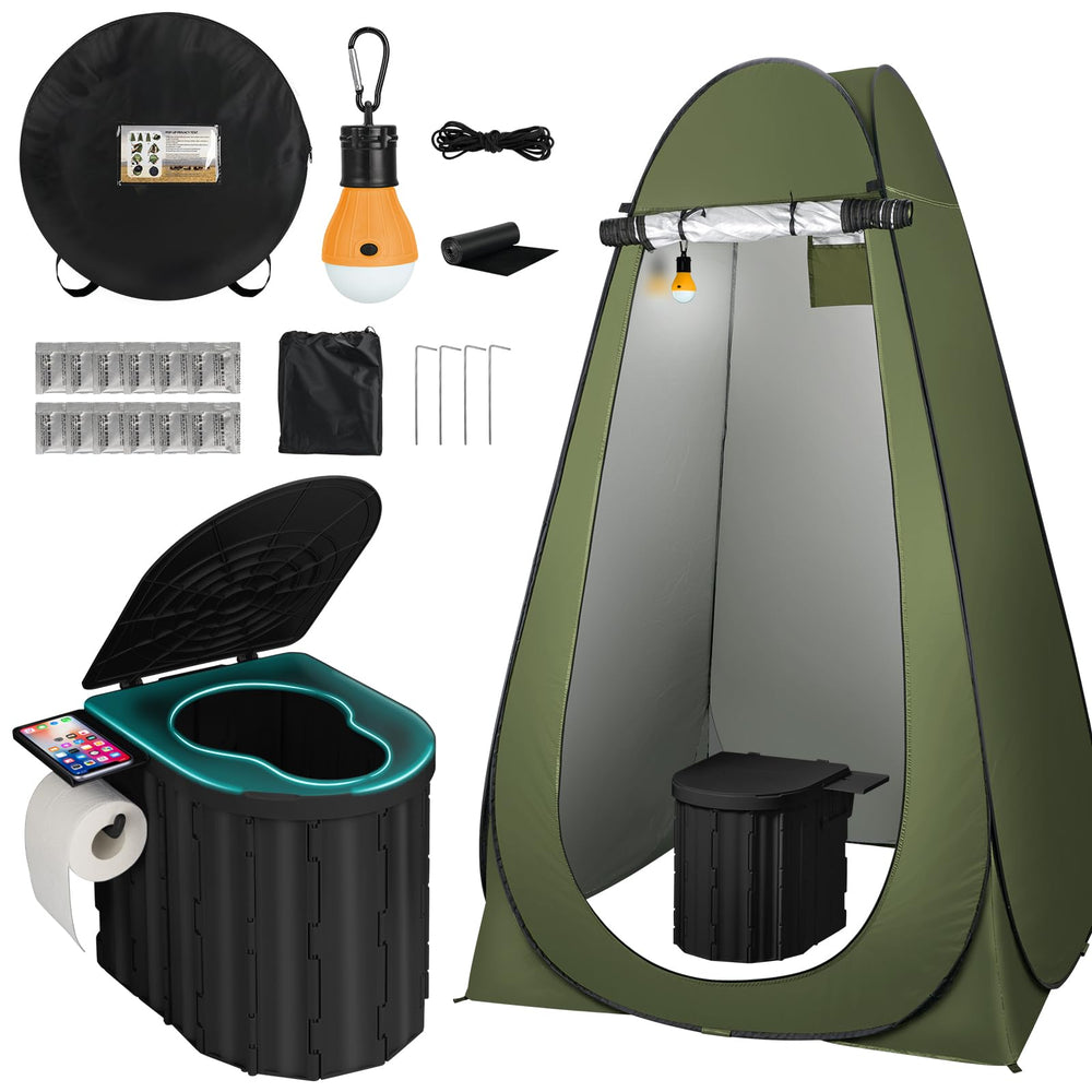 Thallike portable camping toilet seat offers home-like comfort outdoors.