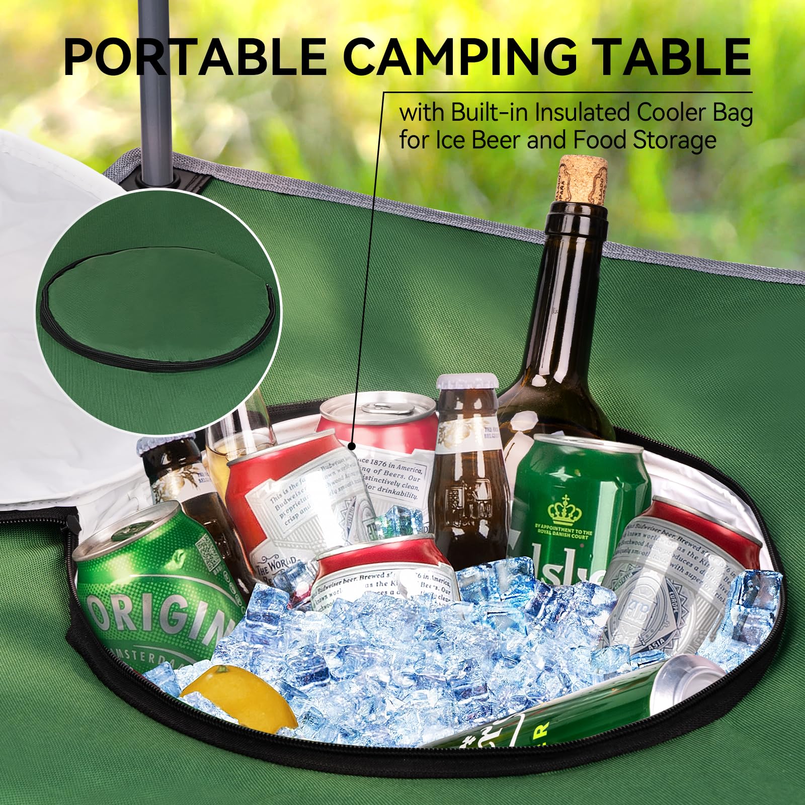 Thallike lightweight table at 5.5 lbs enables easy transport to outdoors.