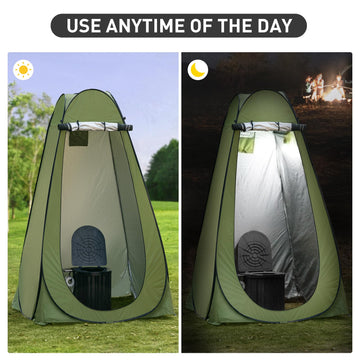 Thallike portable toilet supports up to 400 pounds for diverse users.