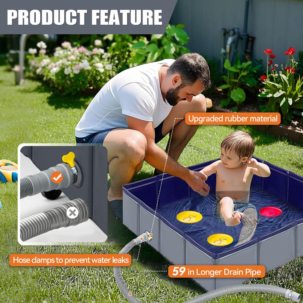Thallike PVC material shower base highlights durable, waterproof construction for rugged outdoor use.