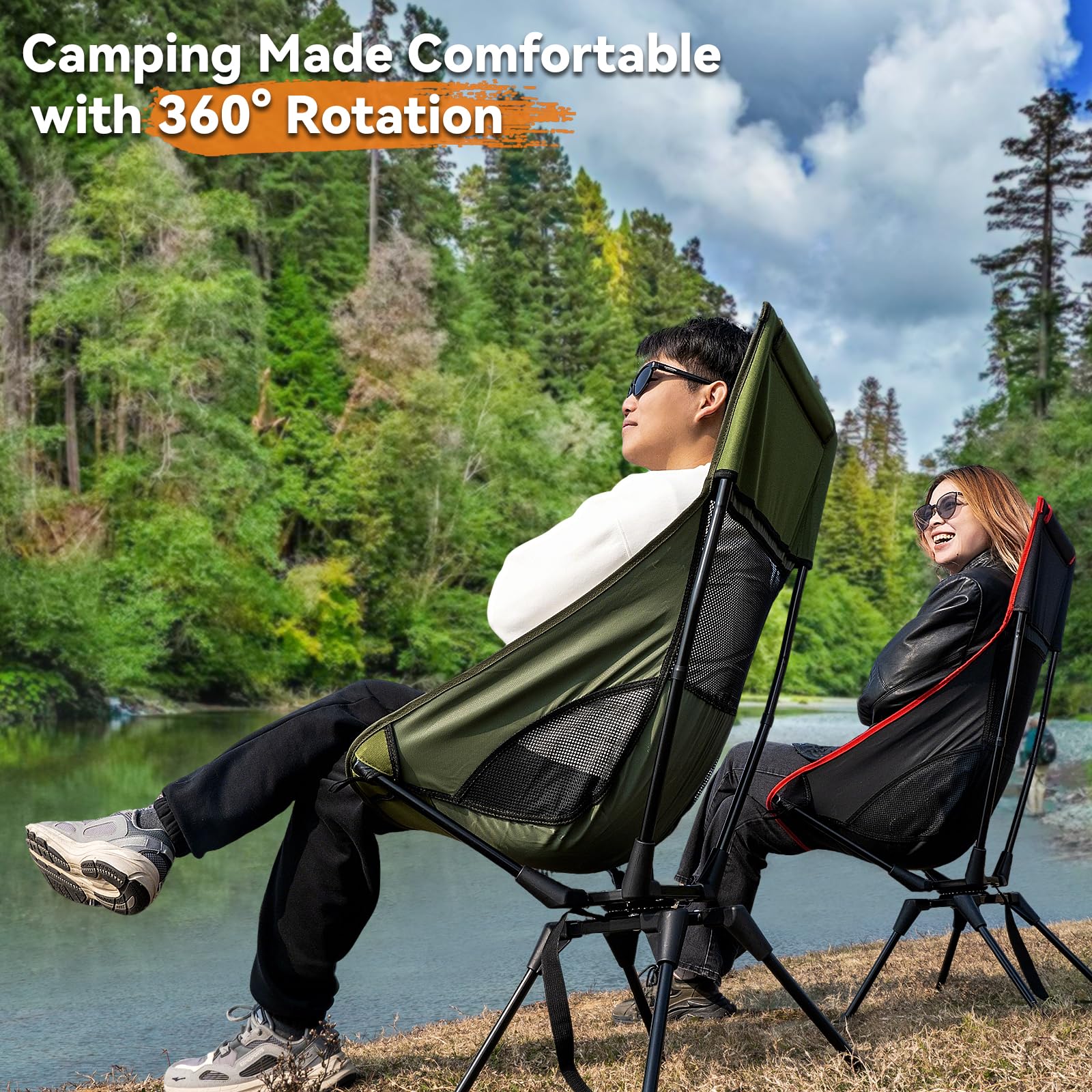 Thallike Upgraded 360 swivel chair built-in cup holder keeps drinks handy.