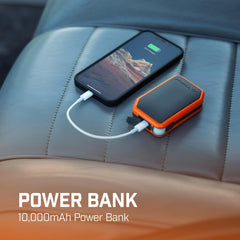 THAW 10K hand warmer power-bank demonstrates USB charging on the go.
