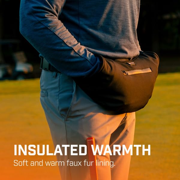 THAW Cinder 10K waist-strap demonstrates hands-free warmth during outdoor activities.