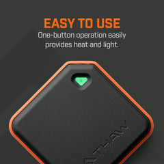 THAW hand warmer LED light on view demonstrates lighting tasks in low light