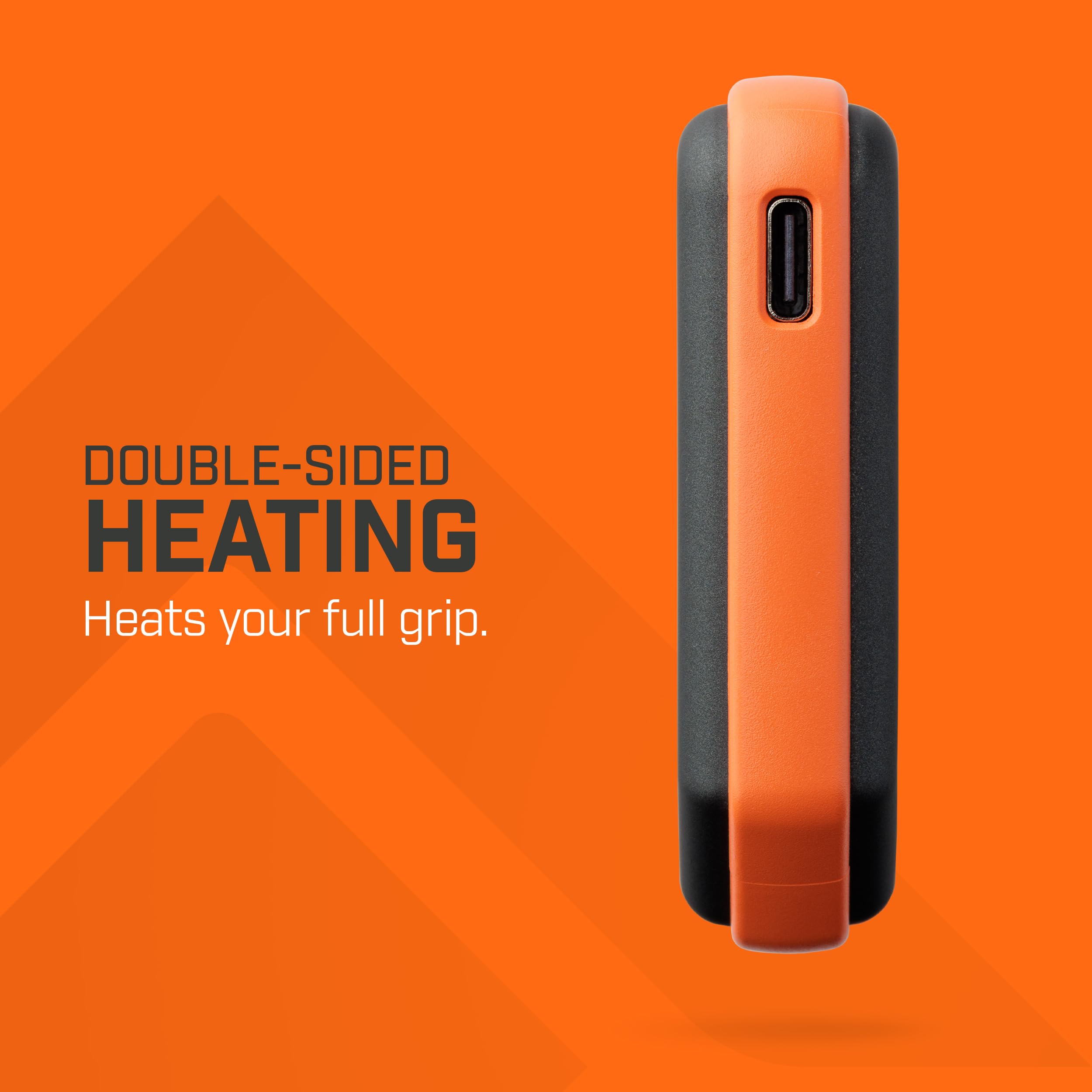 THAW hand warmer USB-C charging port view highlights quick recharge during commutes