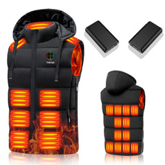 THBYQK 21-heated-zones-vest front view shows comprehensive warmth for winter commutes