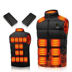 THBYQK Heated Zones front view highlights even torso warmth for outdoor activities.
