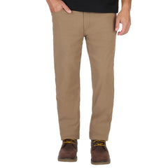 The American Outdoorsman stretch nylon hiking pants with water-resistant fabric for wet-weather hiking.