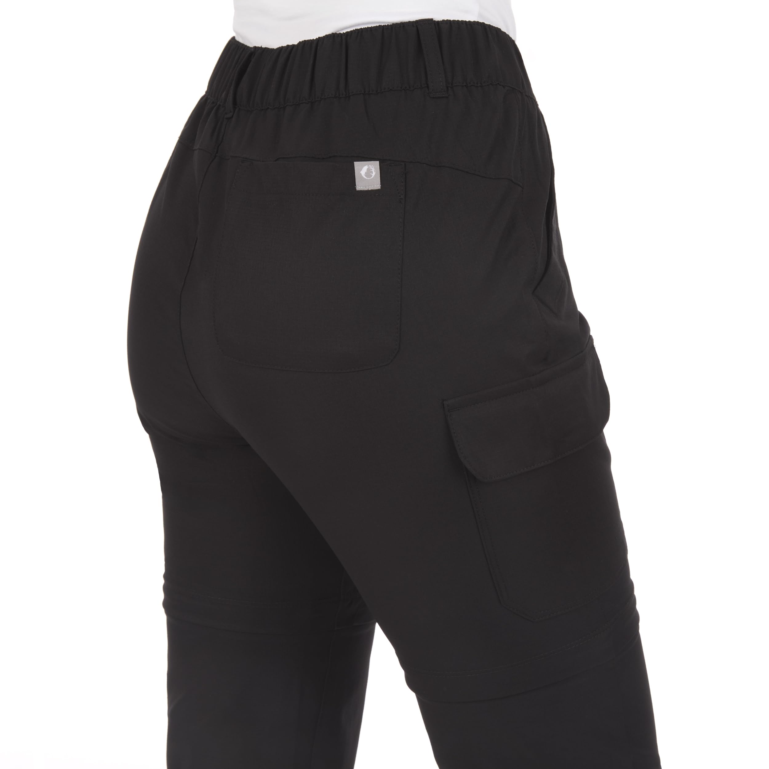 Interior elastic waistband and belt loops ensure a personalized, secure feel