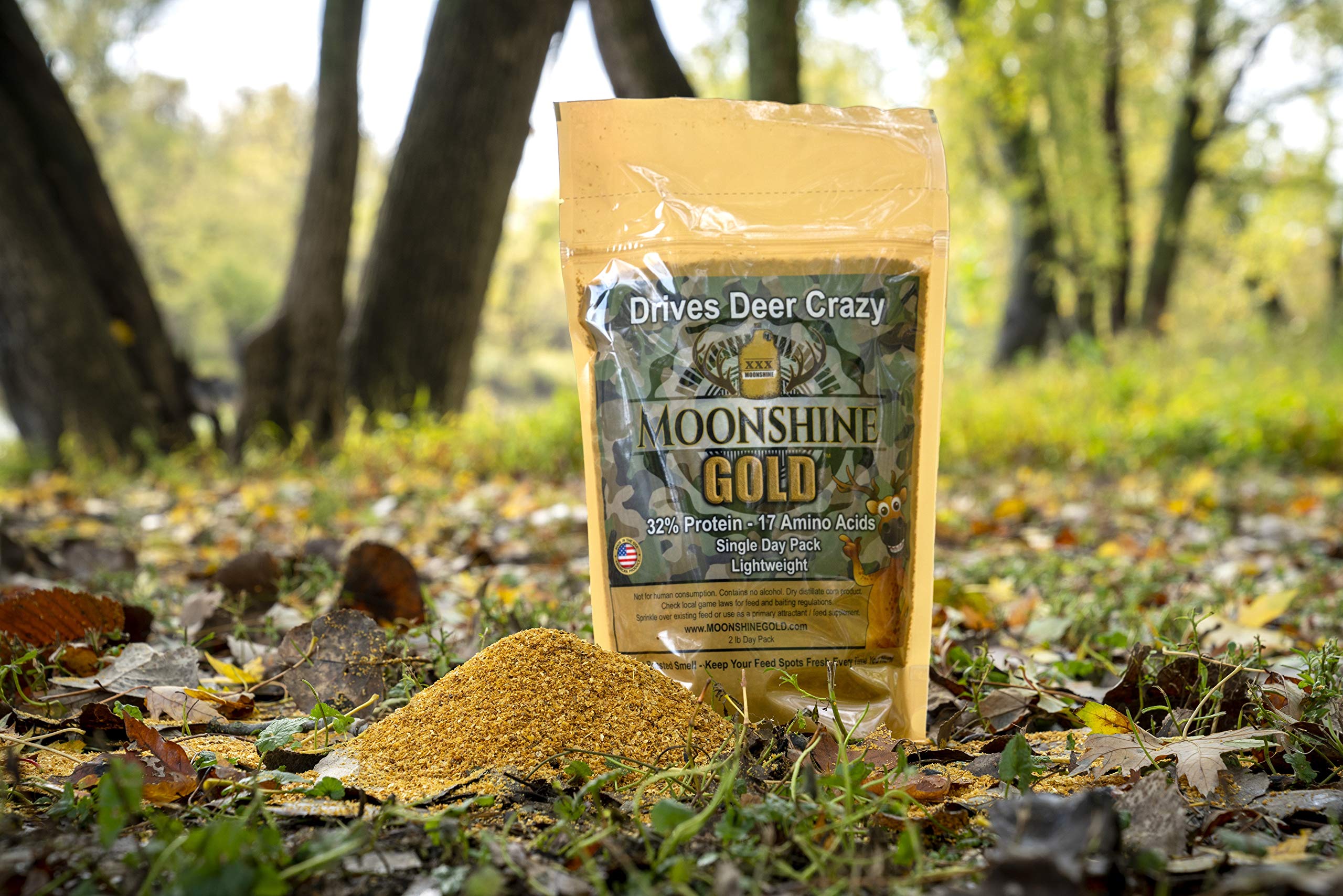 Use The Andersons Moonshine Gold attractant alone or mix with plots to intensify aroma.