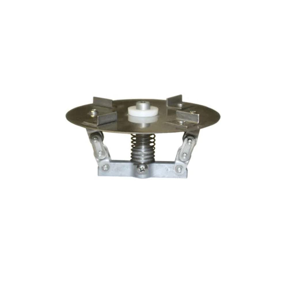 The Eliminator round scatter plate on a deer feeder reduces waste and improves efficiency.