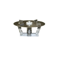 The Eliminator round scatter plate on a deer feeder reduces waste and improves efficiency.