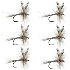 The Fly Fishing Place Adams Classic Trout Dry Fly close-up on hook shows premium craftsmanship for trout